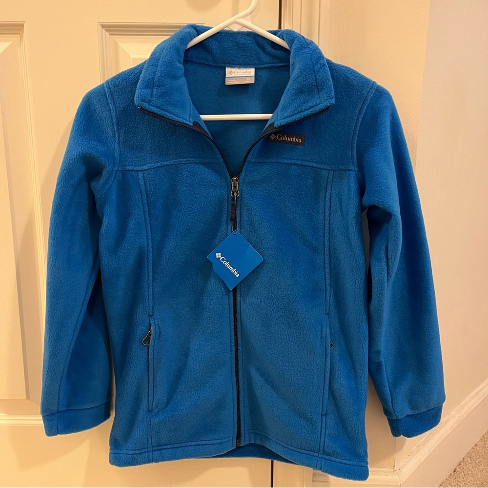 Columbia Zip-Up Blue Fleece Jacket Boys M(10/12)